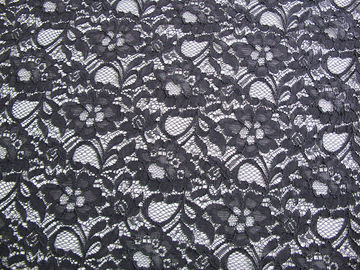 Tela atada del cordón del guipur, tela de nylon CY-LW0633 del poliéster Encogimiento-Resistente proveedor