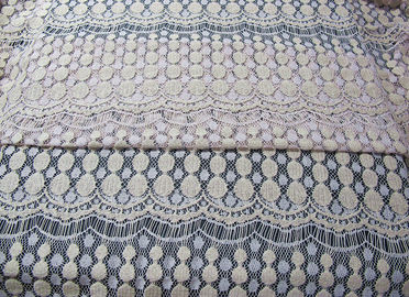 Ajuste de nylon SYD-0006 soluble en agua de marfil de la tela del cordón del algodón del vestido de las señoras proveedor