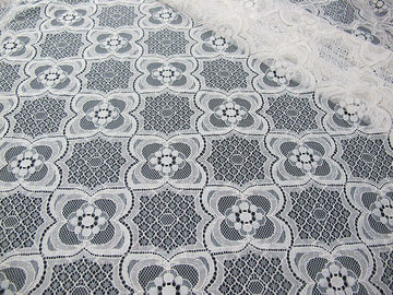 Marfil de nylon hecha punto de la tela del cordón del algodón de Tulle para el pijama SYD-0007 respetuoso del medio ambiente proveedor