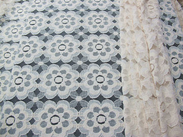 SGS amistoso SYD-0008 del CE de Eco del algodón del cordón de la malla de nylon verde hermosa de la tela proveedor