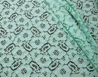Tela de nylon del cordón del algodón del guipur del verde menta/tela de tapicería SYD-0010 proveedor
