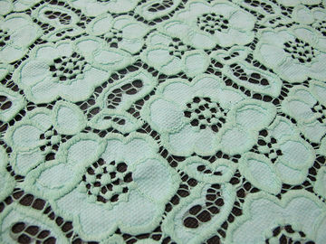 Tela de nylon del cordón del algodón del guipur del verde menta/tela de tapicería SYD-0010 proveedor