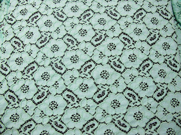 Tela de nylon del cordón del algodón del guipur del verde menta/tela de tapicería SYD-0010 proveedor