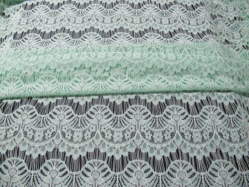 Rayón de nylon de recorte horneado a la crema y con pan rallado agradable de la tela del cordón del algodón para el vestido de boda SYD-0011 proveedor