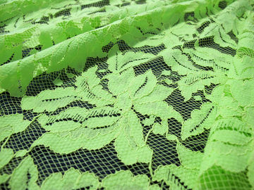 Verde de nylon de la tela del cordón del algodón floral hermoso con SYD-0013 de teñido reactivo proveedor
