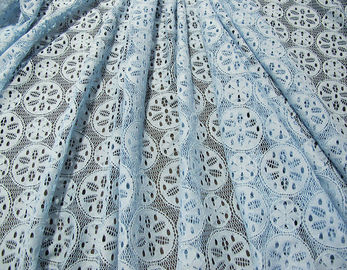 Material de nylon del vestido del diseño del copo de nieve de la tela del cordón del algodón del azul real proveedor