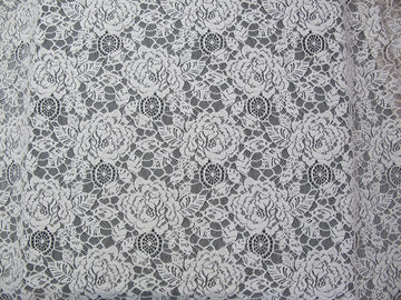 Blanco de nylon de la tela del cordón de la flor del algodón amistoso de Eco para el ODM del OEM de la blusa proveedor