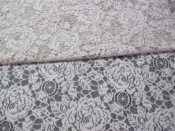 Blanco de nylon de la tela del cordón de la flor del algodón amistoso de Eco para el ODM del OEM de la blusa proveedor