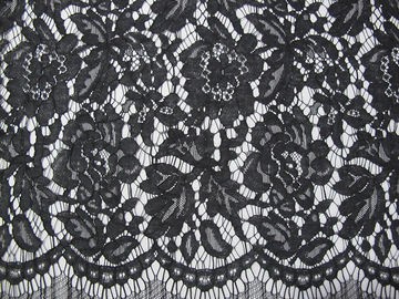 Material elástico gris del cordón del cordón/tela de algodón de nylon viscosa floral CY-DK0011 proveedor