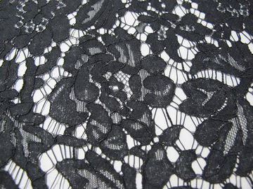 Material elástico gris del cordón del cordón/tela de algodón de nylon viscosa floral CY-DK0011 proveedor