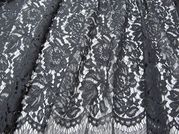 Material elástico gris del cordón del cordón/tela de algodón de nylon viscosa floral CY-DK0011 proveedor