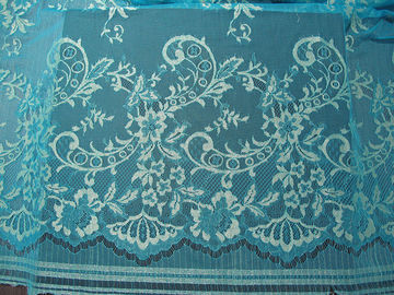 Azul metálico de la tela del cordón del vintage, tela floral de nylon SYD-0002 del cordón de Tulle proveedor