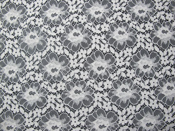 Blanco de nylon de la tela del cordón del algodón floral respetuoso del medio ambiente para SGS BV de la ropa interior SU proveedor