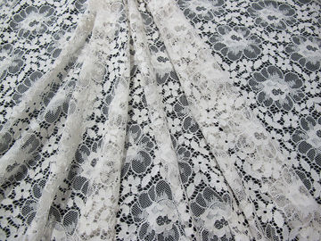 Blanco de nylon de la tela del cordón del algodón floral respetuoso del medio ambiente para SGS BV de la ropa interior SU proveedor