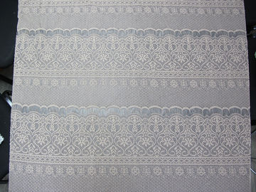 Flor gruesa hecha punto pestaña gris de la tela elástica de nylon del cordón del algodón para señora Dress proveedor