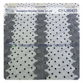 Forme la tela quemada Polyester&amp;Cotton del cordón con el lunar para la ropa de sport proveedor