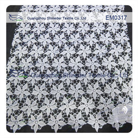 La flor del Cinco-pétalo bordó la tela del cordón para la ropa/las señoras se viste/vestido de boda proveedor