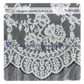 Tela de nylon del cordón de chantilly de la talla 100% incontable de las flores los 3*1.5m para el vestido de boda proveedor