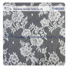 Tela de nylon del cordón de chantilly de la talla 100% incontable de las flores los 3*1.5m para el vestido de boda proveedor