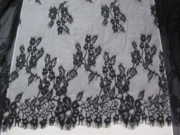 Nilón negro grande del ajuste el 100% del cordón de la pestaña de la moda para señora Dress CY-HB0481 proveedor