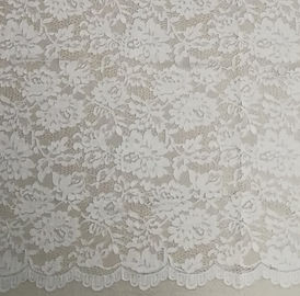 Tela nupcial de nylon del cordón con el modelo de la flor y de la hoja proveedor