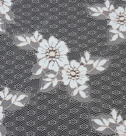 Tela de nylon del cordón del algodón anaranjado claro de la flor para el vestido, ropa de la moda, vestido de boda proveedor