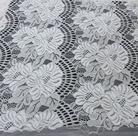 tela de nylon del cordón del algodón floral de la anchura del 150CM púrpura/blanca/negro para el vestido de las señoras proveedor