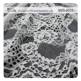 La tela atada del cordón de la flor de Chantilly del vestido negro/bordó la tela del cordón proveedor