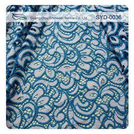 Tela de nylon del cordón del algodón doble del color para la tela casera del cordón de la materia textil/de la pestaña proveedor